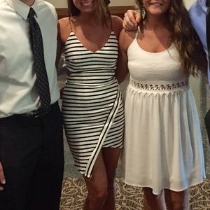 (Charlotte Russe) black and white striped dress.